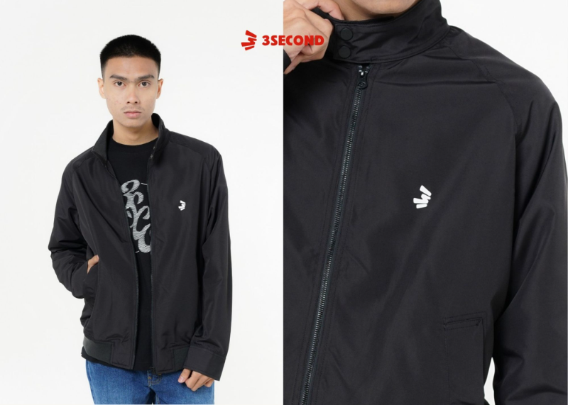 Jaket Bomber Hitam Pria